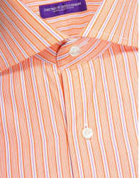 Patrick Hellmann Collection Orange Shirt With White and Purple Lines thumbnail 2
